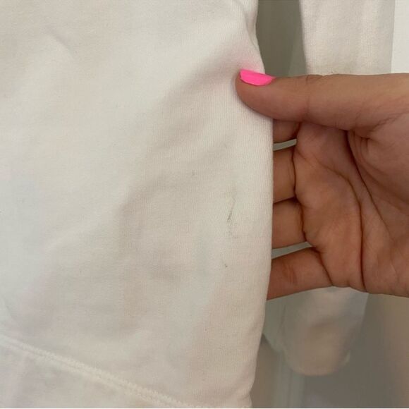 Lilly Pulitzer Skipper White Solid Popover XXS Palm Tree Half Zip Pullover - Picture 7 of 10